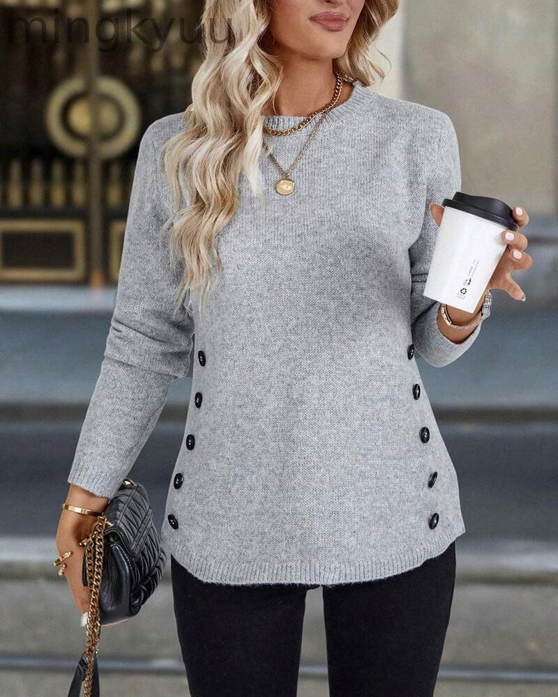 Pullover with Buttons