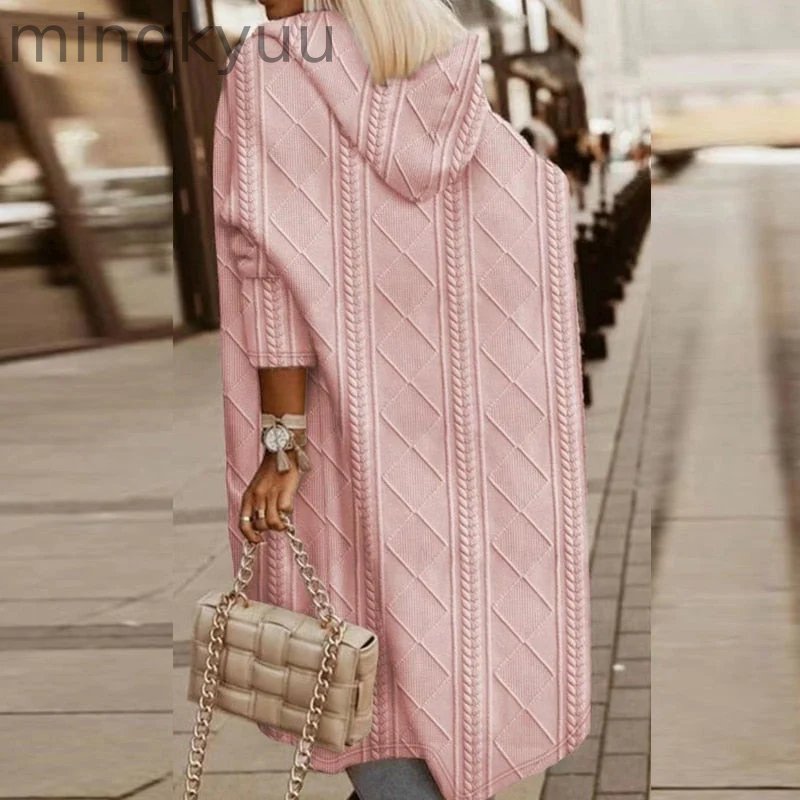 EXTENDED LENGTH HOODED CARDIGAN