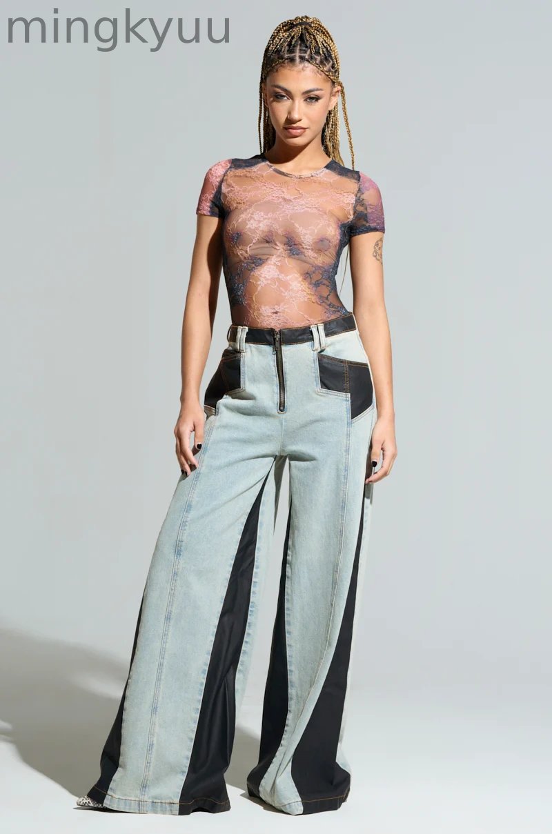 WILL COLORBLOCK WIDE LEG JEAN