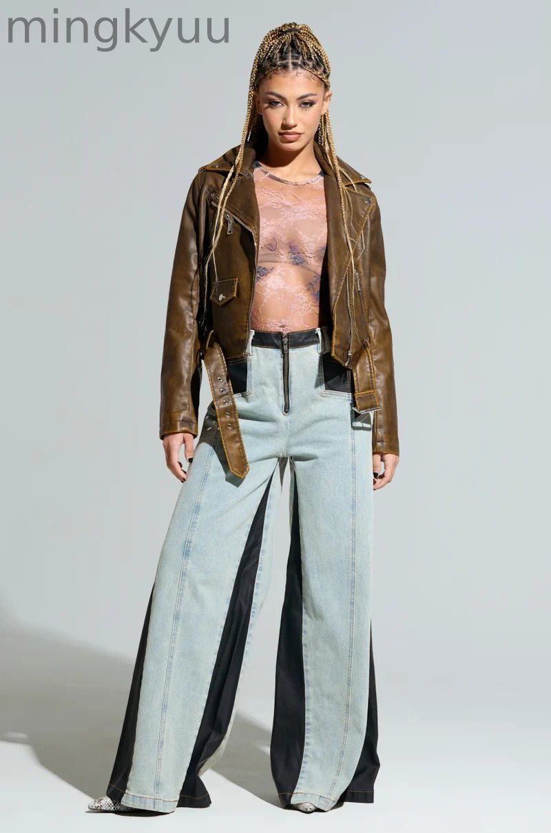 WILL COLORBLOCK WIDE LEG JEAN