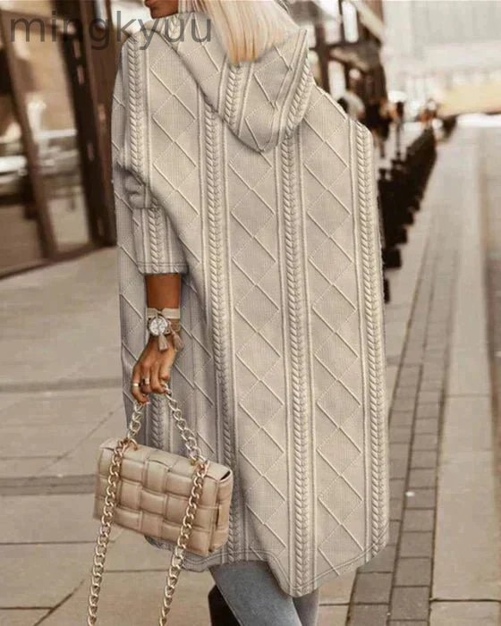 EXTENDED LENGTH HOODED CARDIGAN