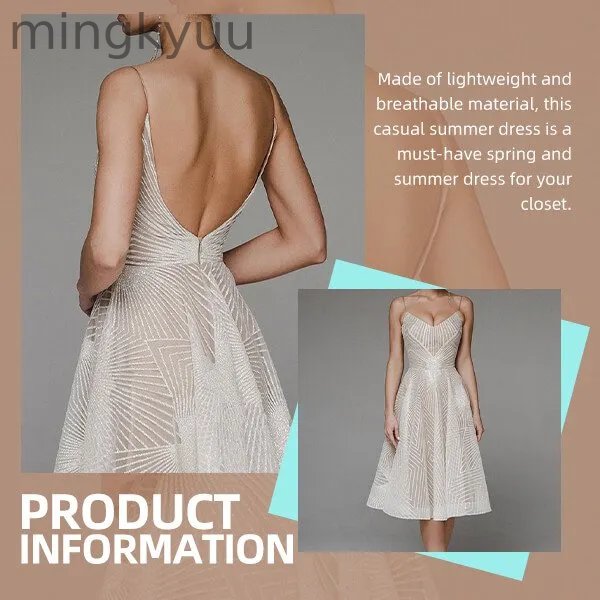 Fashion V Neck Sling A-Line Dress