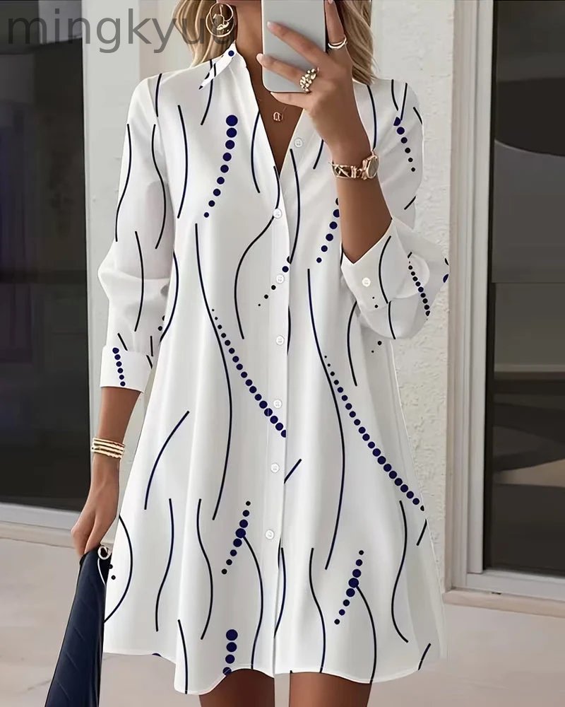 Wavy Collar Dress Shirt