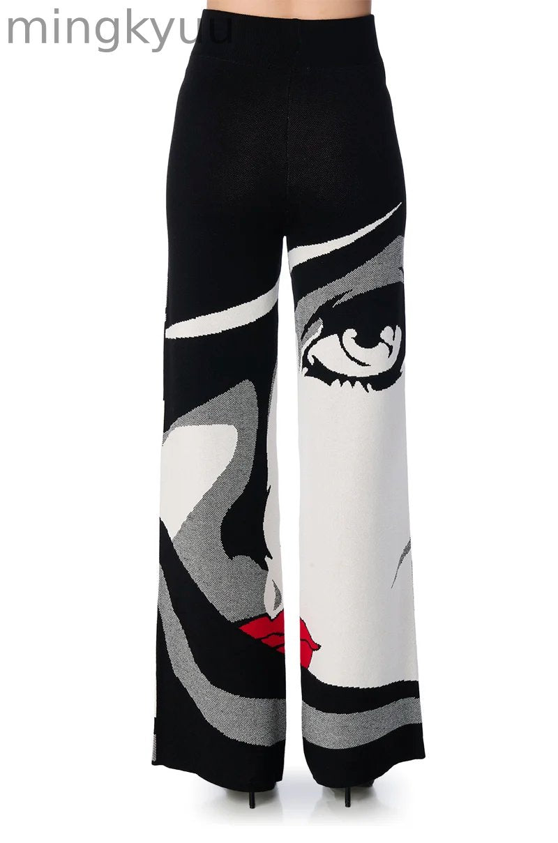 A WOMAN LIKE ME WIDE LEG KNIT PANT