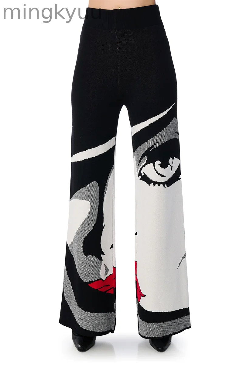 A WOMAN LIKE ME WIDE LEG KNIT PANT