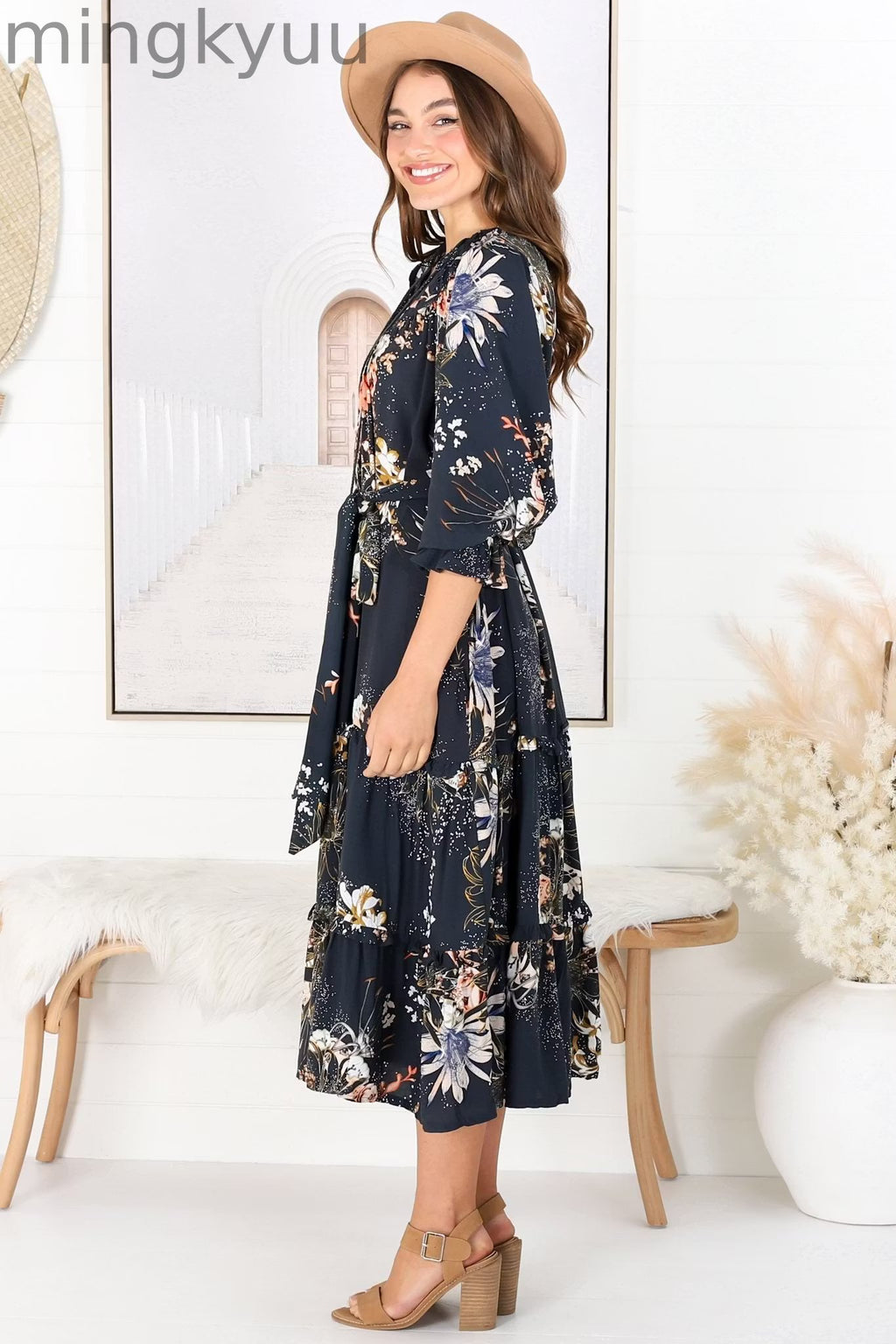 Indigo Midi Dress