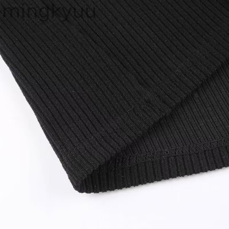 Goth Slim Fit Long Sleeve Black Mini Dress
