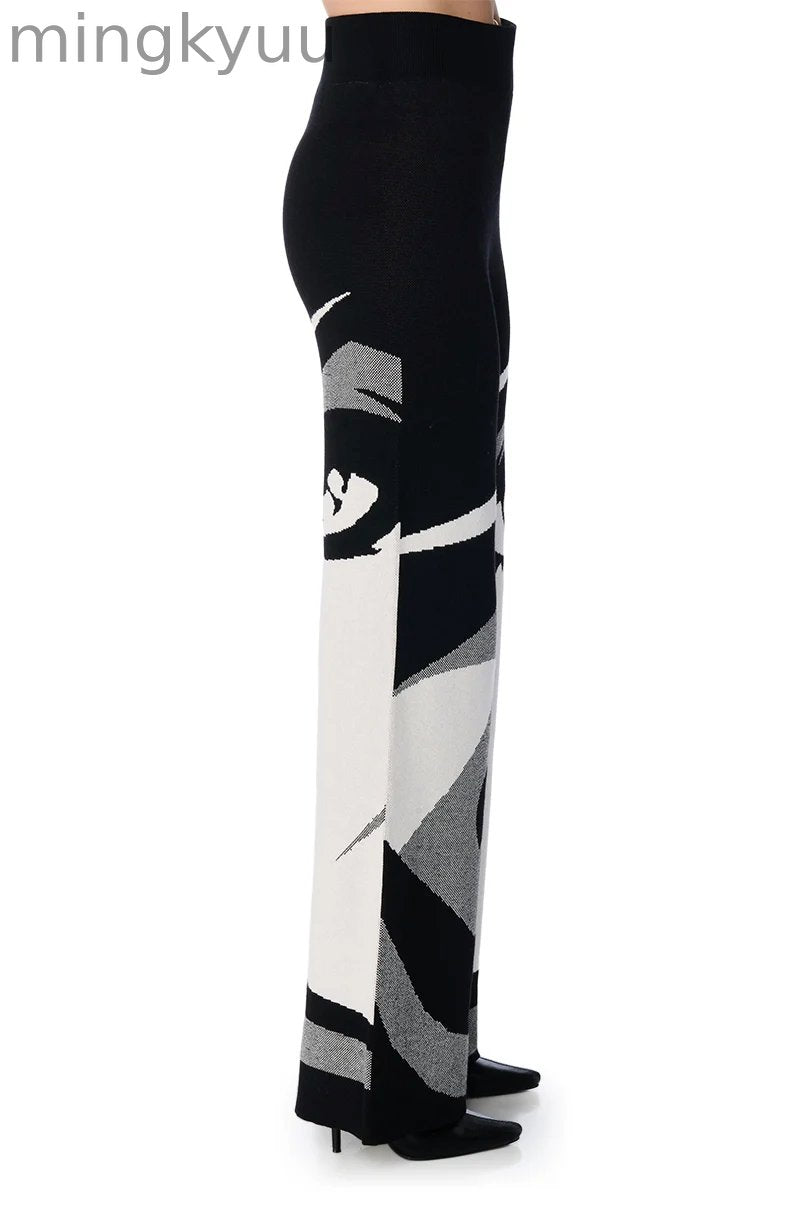 A WOMAN LIKE ME WIDE LEG KNIT PANT