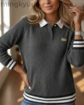 Contrast Collar Sweater