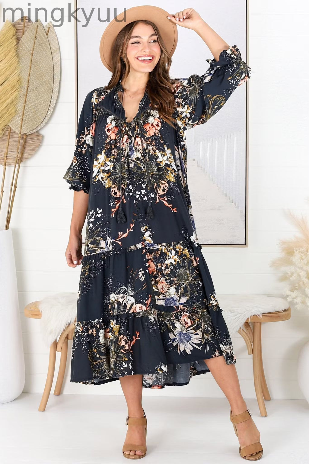 Indigo Midi Dress