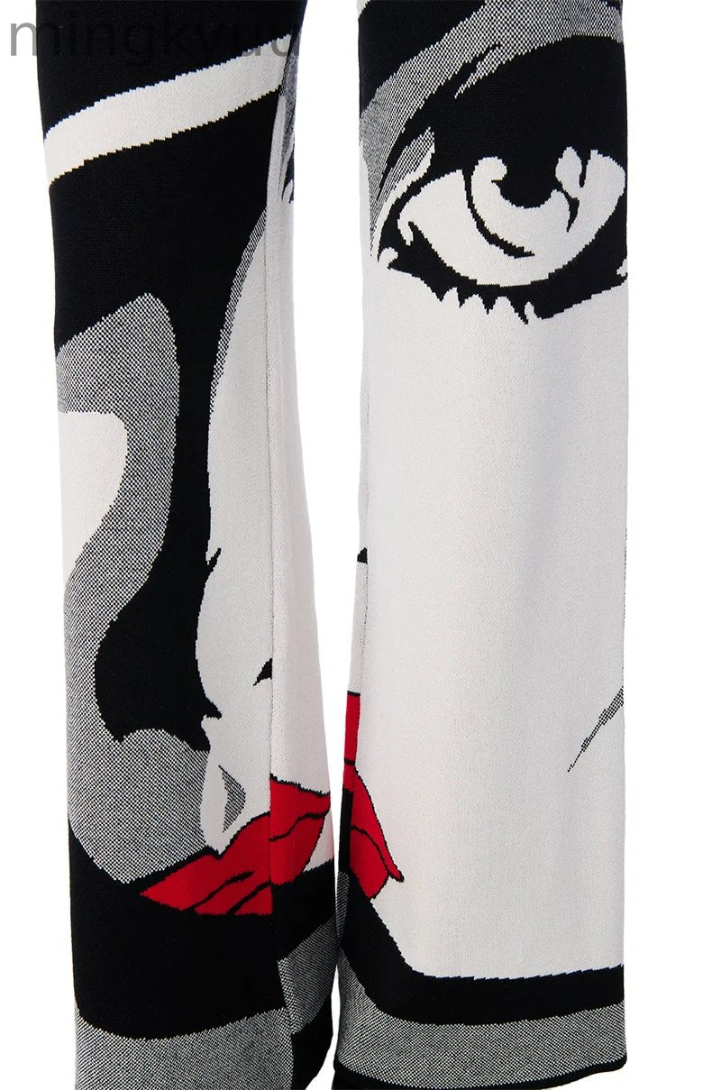 A WOMAN LIKE ME WIDE LEG KNIT PANT