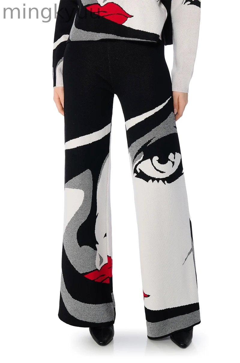 A WOMAN LIKE ME WIDE LEG KNIT PANT
