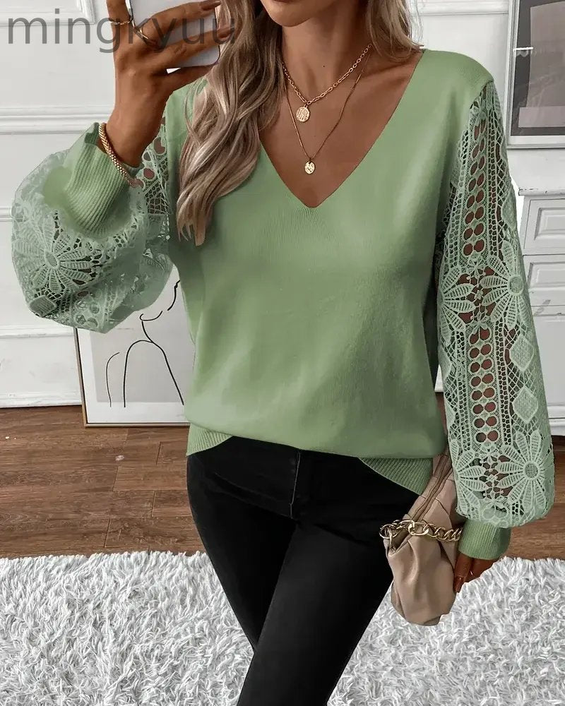 V-Neck Trendy Sweater