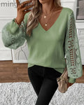 V-Neck Trendy Sweater