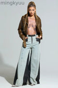 WILL COLORBLOCK WIDE LEG JEAN