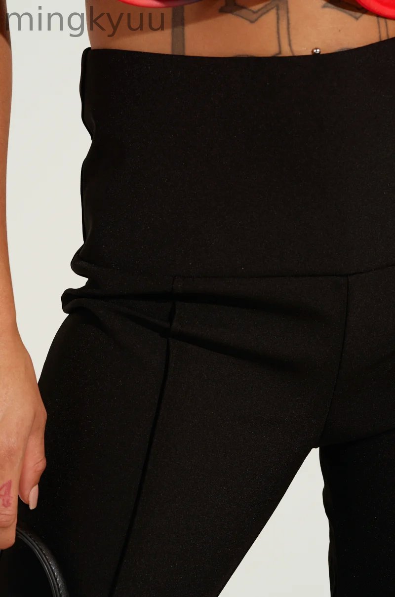 MEMORIES THAT LAST PANT WITH SLIT IN BLACK