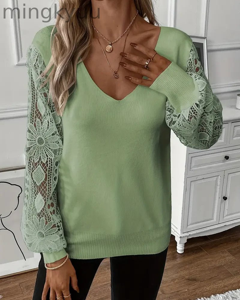 V-Neck Trendy Sweater