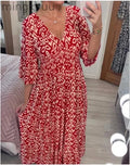 V-Neck Floral Dress