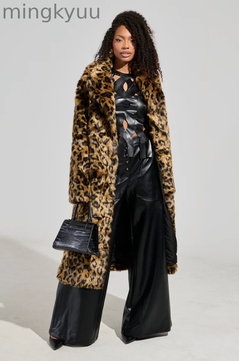 FAUX LEATHER PANT IN BLACK
