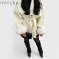 Elegant Coat with Eco-Friendly Fur Details
