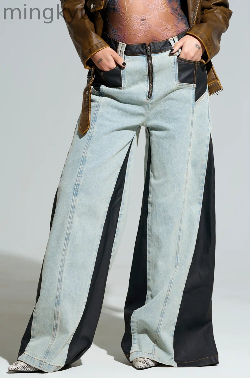 WILL COLORBLOCK WIDE LEG JEAN