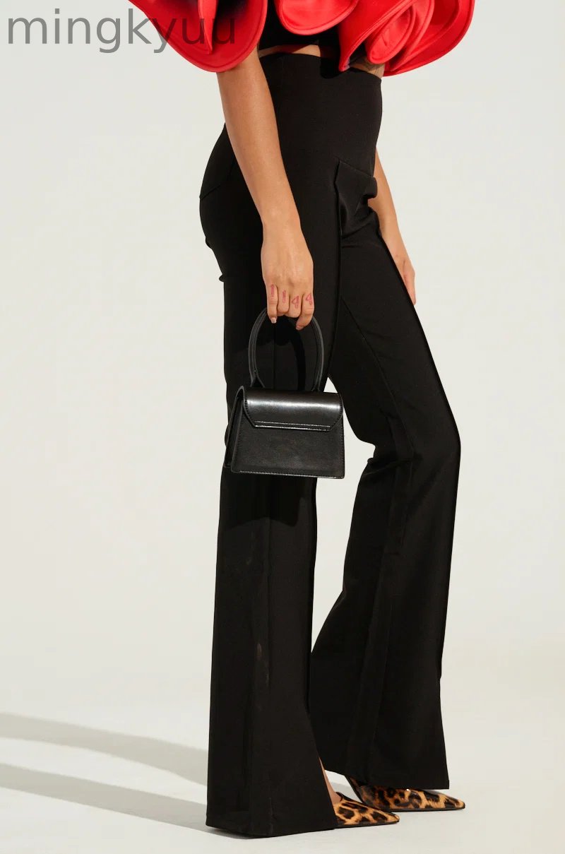 MEMORIES THAT LAST PANT WITH SLIT IN BLACK